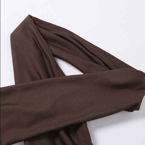 Simple and sexy backless minidress- brown - Picture 3 of 9